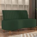 Ver imagem 2 de Sofá 2 Lugares Living 160cm Pé Palito Maraú Veludo Verde K01 - D'Rossi