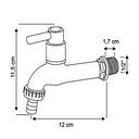 Ver imagem 7 de Torneira Tanque Jardim ABS Cromada Com Bico 1030 C-72