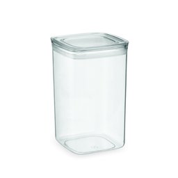 Pote Hermético Quadrado com Tampa Transp. Vedação Tripla Pote - 2500 Ml Transparente - 2