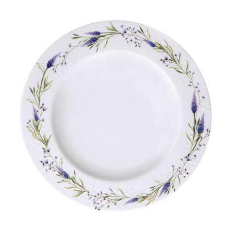 Prato Fundo Porcelana Decorada 23cm Tramontina Lilla Avulso Mesa Posta Sopas Caldos
