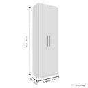 Ver imagem 3 de Kit 4 Armários Multiuso Organizador 02 Portas Rimo Branco