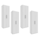 Ver imagem 1 de Kit 4 Armários Multiuso Organizador 02 Portas Rimo Branco