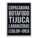 Ver imagem 1 de Quadro Decorativo Rio de Janeiro - Bairros 24x18cm - com Vidro:moldura Branca