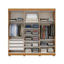 Ver imagem 6 de Guarda-Roupa Casal 6 Portas 3 Gavetas com Espelho 100% MDF Napoli Off White/Cerejeira/Nevaska