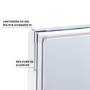 Ver imagem 5 de Armário Banheiro Espelheira Sobrepor e Embutir Branco | Com Perfil de Alumínio | 31x10x36cm | 01 Por