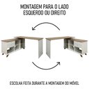 Ver imagem 6 de Mesa Escrivaninha em L Golden e Estante Livreiro Stela A06 Olmo/branco - Mpozenato