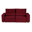 Ver imagem 3 de Sofá Baú Retrátil e Reclinável 4 Lugares 220cm Veludo Nobre La Plata Yescasa