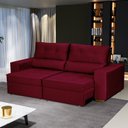 Ver imagem 2 de Sofá Baú Retrátil e Reclinável 4 Lugares 220cm Veludo Nobre La Plata Yescasa