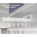 Ver imagem 4 de Varal Parede Individual 8 Varetas Alumínio Branco 80cm