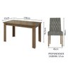 Conjunto Sala de Jantar Mesa Tampo de Vidro 4 Cadeiras Celina Madesa - 4