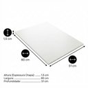 Ver imagem 7 de Balcão Gabinete Cozinha Lux 79cm 100% Mdf 02 Portas com Tampo Branco - Abmaza