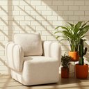 Ver imagem 2 de Poltrona Decorativa Sala de Estar Duna Bouclé Off White - Nexta Casa