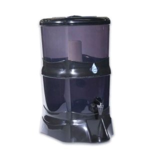 Filtro Natalia Cristal  14 Litros todo em acrilico Preto + Boia e Vela de Carvão Ativo