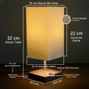 Ver imagem 3 de Abajur Luminaria de Mesa Quadrado Mdf Interruptor Ref 49 Decoração Casa Sala Quarto Escritório