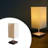 Abajur Luminaria de Mesa Quadrado Mdf Interruptor Ref 49 Decoração Casa Sala Quarto Escritório - 2