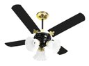 Ver imagem 2 de Ventilador De Teto New Zeta 4 Pás Preto 110v + Controle Venti-Delta