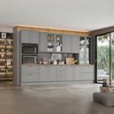 Ver imagem 7 de Cozinha Modulada Completa com Cristaleira 343cm 6 Peças 13 Portas 7 Gavetas Americana Henn