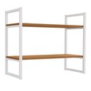 Ver imagem 1 de Estante Nicho 2 Prateleiras 72 Cm Li008 Canela Branco Kpb