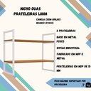 Ver imagem 5 de Estante Nicho 2 Prateleiras 72 Cm Li008 Canela Branco Kpb