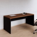 Ver imagem 3 de Mesa Diretor Retangular Start Outros MDP 170cm Marrom e Preto Gebb Work