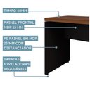 Ver imagem 5 de Mesa Diretor Retangular Start Outros MDP 170cm Marrom e Preto Gebb Work