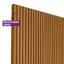 Ver imagem 4 de Painel Ripado Modular 140cm Nature Fosco Linea Brasil