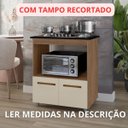 Ver imagem 5 de Balcão Cooktop Elisa 75cm 2 Portas para Cozinha com Espaço de Forno Cor:savana / Off White;tamanho