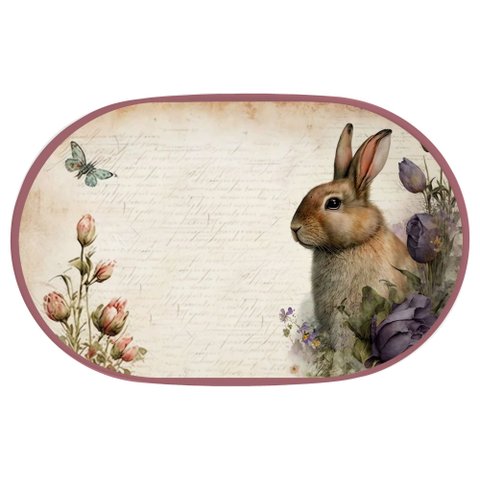 Travessa Coelha Acácia 34 Cm em Cerâmica Alleanza Alleanza Cerâmica