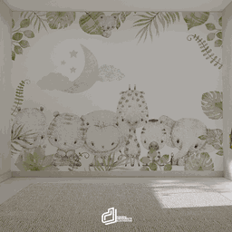 Painel Safari Aquarela-md19 - 1