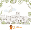 Ver imagem 2 de Painel Safari Aquarela-md19