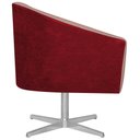 Ver imagem 4 de Poltrona Luiza Base Giratória de Metal Factor Vermelho e Linho - Amarena Móveis Cor Rosê