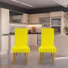 Kit 02 Cadeiras Luxo Mila Sued Amarelo - D'Classe Decor - 6