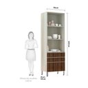 Ver imagem 3 de Paneleiro 70Cm Vidro Bronze Luci Legno Crema C/ Dourado
