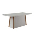 Ver imagem 7 de Conjunto Sala de Jantar Tilia C/ Tampo Madeirado C/ Vidro Canto Curvo 180x90cm e 6 Cadeiras Dafne