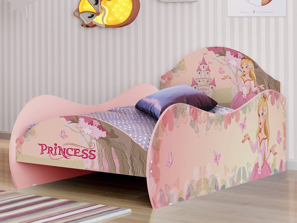 Cama Solteiro com Proteção Lateral Princesa Rosa com Colchão - 4