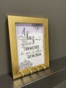 Ver imagem 1 de Quadro Porta-chave Sal Grosso Frase Inspiradora Fé Proteção 15x20 Branco