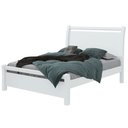 Ver imagem 3 de Cama de Casal Cabeceira com Detalhes Curvos Madeira Reali Branco