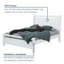 Ver imagem 6 de Cama de Casal Cabeceira com Detalhes Curvos Madeira Reali Branco