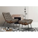 Ver imagem 3 de Poltrona Costela Decorativa com Puff Adão Preto M -veludo Marrom