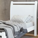 Ver imagem 7 de Cama de Solteiro Cabeceira com Detalhes Curvos Madeira Reali Plus Branco