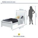 Ver imagem 6 de Cama de Solteiro Cabeceira com Detalhes Curvos Madeira Reali Plus Branco