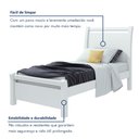 Ver imagem 4 de Cama de Solteiro Cabeceira com Detalhes Curvos Madeira Reali Plus Branco