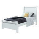 Ver imagem 2 de Cama de Solteiro Cabeceira com Detalhes Curvos Madeira Reali Plus Branco