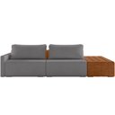 Ver imagem 3 de Sofá Ilha Modular para Sala 232cm com Puff Dublin K01 Bouclê Cinza Sintético Caramelo - Lyam Decor