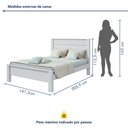 Ver imagem 4 de Cama Casal Cabeceira Ripado Athenas Plus Branco