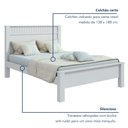 Ver imagem 5 de Cama Casal Cabeceira Ripado Athenas Plus Branco