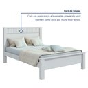 Ver mais imagens de Cama Casal Cabeceira Ripado Athenas Plus Branco