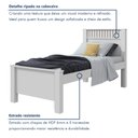 Ver imagem 7 de Cama de Solteiro com Detalhe Ripado Athenas Plus Madeira Branco