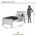 Ver imagem 4 de Cama de Solteiro com Detalhe Ripado Athenas Plus Madeira Branco