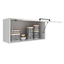 Ver imagem 4 de Armario Aereo Basculante 1 Porta 80 Cm Mdf Cz3316 Branco Tecno Mobili